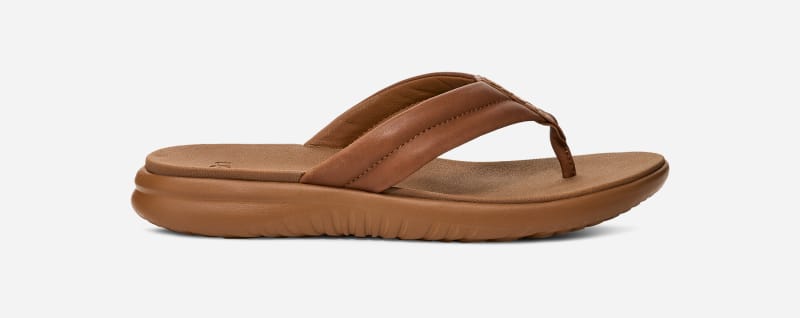 UGG Union Flip Flop II for Men in Brown, Size 9, Leather