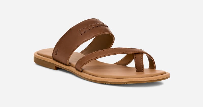 UGG Zahara Slide II for Women in Brown, Size 5, Leather