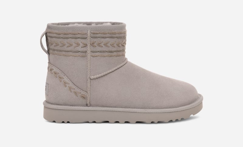 UGG Classic Mini Ritza Boot for Women in Campfire, Size 7, Polyester/Wool