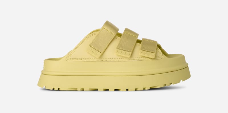 UGG GoldenGlow Slide for Women in Golden Apple, Size 3, Polyester