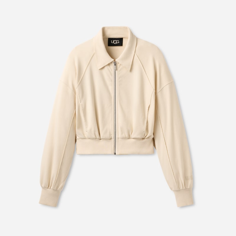 UGG Nalani Jacket for Women in White, Size Medium, Cotton