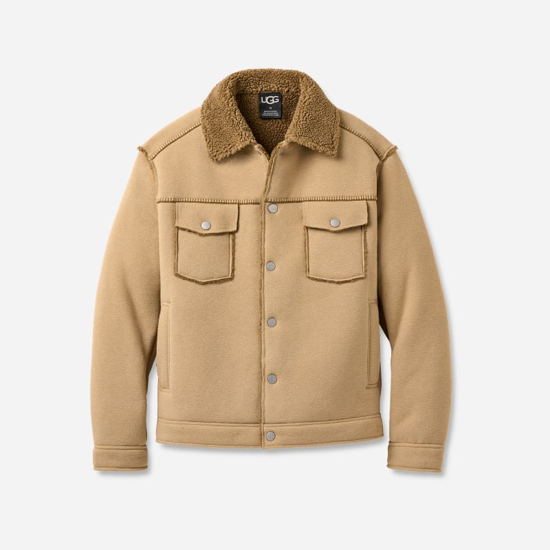 UGG Janson fluff Jacket II for Men in Tan, Size Large, Fleece/Polyester