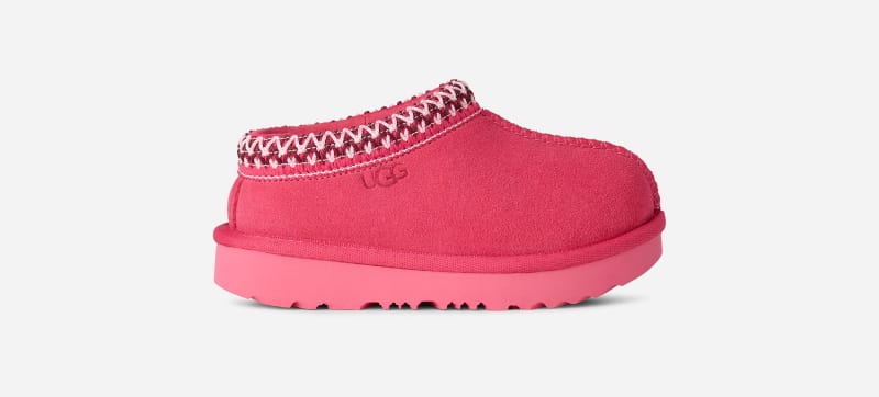UGG Tasman II for Kids in Pink Bloom, Size 9, Suede/Polyester/Wool