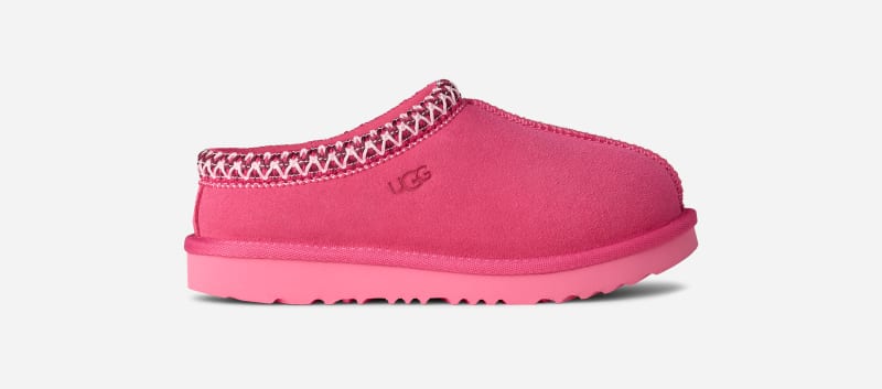 UGG Tasman II for Kids in Pink Bloom, Size 2, Suede/Wool