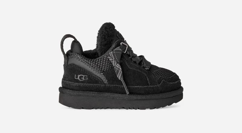 UGG Lowmel Trainer for Kids in Black, Size 7, Suede/Polyester/Wool