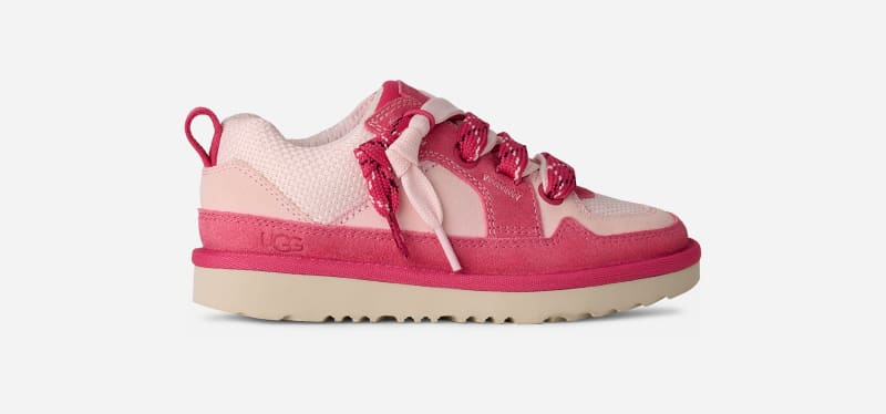 UGG Lo Lowmel Sneaker for Kids in Pink Bloom/Multi, Size 2, Suede/Polyester