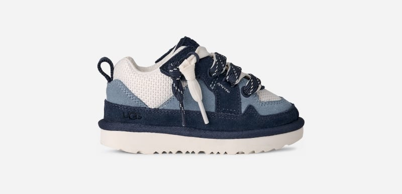 UGG Lo Lowmel Trainer for Kids in Deep Ocean/Whale, Size 7, Suede/Polyester