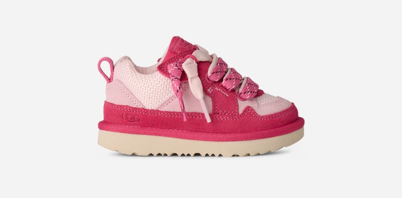 UGG Lo Lowmel Trainer in Pink Bloom/Multi, Taglia 27.5, Camoscio/Tessuto