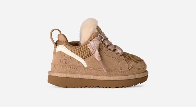 UGG Lowmel Trainer for Kids in Tan, Size 6, Suede/Polyester/Wool