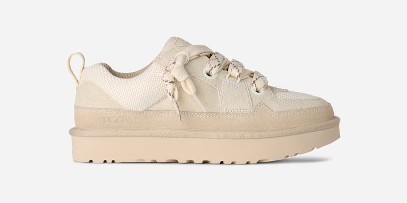 UGG Lo Lowmel Sneaker for Women in White, Size 3, Leather/Polyester
