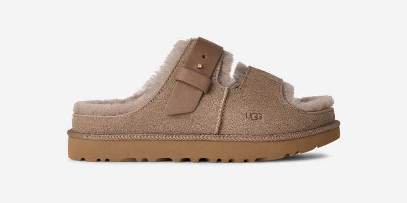UGG Ciabatte Greenport Strap in Brown, Taglia 43, Camoscio