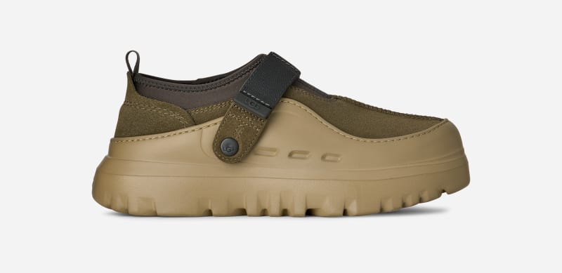 UGG® Men's PeakMod Lowcut Suede Shoes in Dark Olive/Moss Green, Size 11