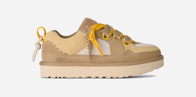 UGG Lo Lowmel Biarritz Trainer for Women in Brown, Size 5, Polyester/Leather