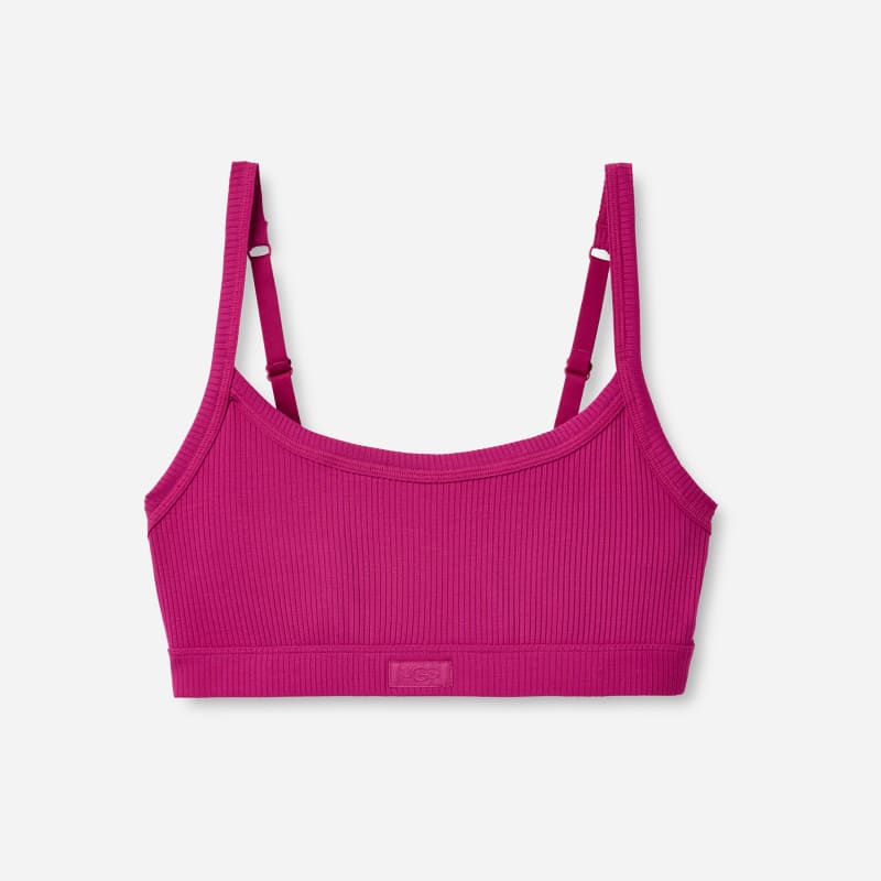 UGG Tesia Rib Bralette for Women in Chroma Pink, Size Small, Ecovero