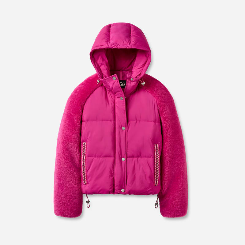 UGG Women's Mykah UGG braid Puffer Jacket in , Size XL | Polyester