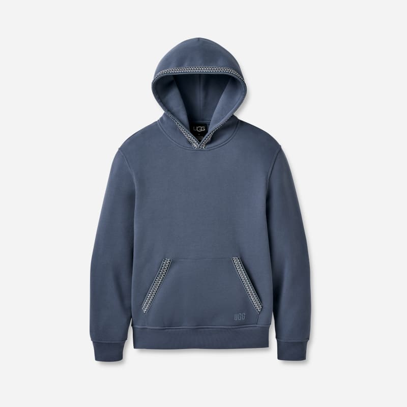 UGG Tasman Hoodie for Men in Dark Wave, Size Medium, Cotton Blend/Recycled Materials/Polyester