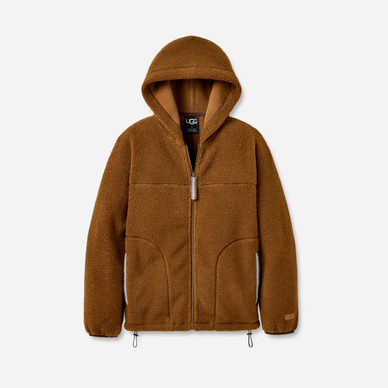 UGG braid Full Zip Hoodie for Men in Deco, Size Medium, Polyester/Leather