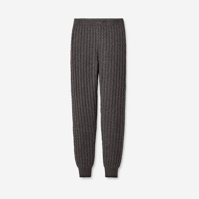 UGG Lorelai Cable Knit Jogger for Women in Grey, Size XS, Polyester