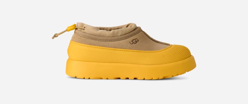 UGG Tasman Weather Hybrid for Kids in Mustard Seed/Summer Wheat, Size 5, Suede/Polyester/Wool
