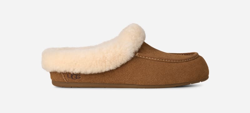 UGG Ansley Mule for Women in Brown, Size 7, Suede/Wool