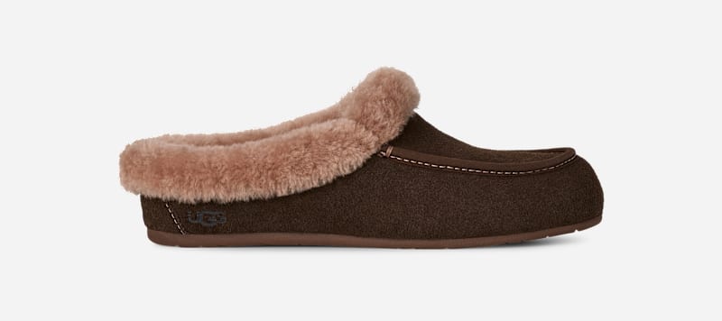 UGG Ansley Mule for Women in Dusted Cocoa, Size 3, Suede/Wool