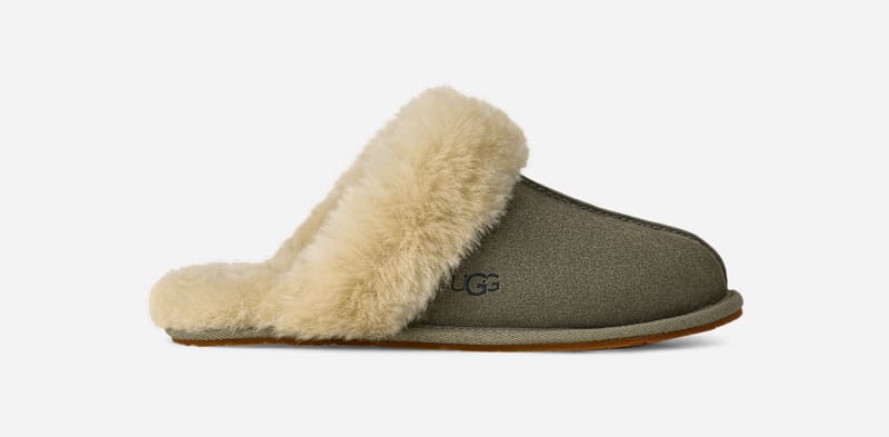 UGG Scuffette II Slipper for Women in Green, Size 8, Suede/Polyester