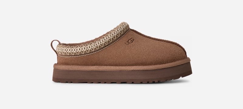 UGG Tazz for Kids in Rocky Oak, Size 2, Suede/Polyester/Wool