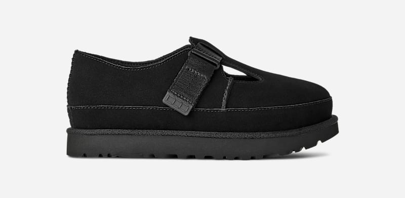 UGG Goldenstar Mary Jane for Women in Black, Size 5, Suede/Polyester