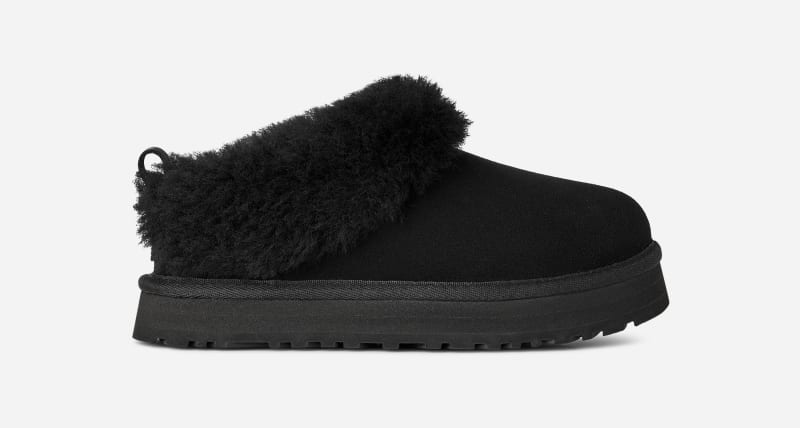 UGG Tazzelle for Kids in Black, Size 4, Suede/Polyester
