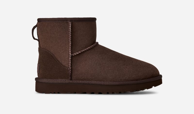 UGG Classic Mini II Boot for Women in Dusted Cocoa, Size 10, Twinface/Polyester/Leather