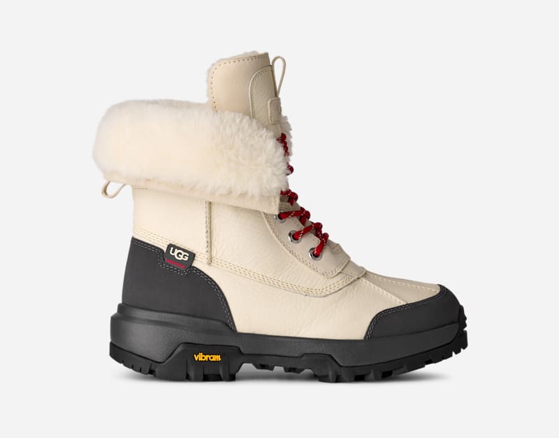 UGG Adirondack Boot XXV for Women in Plaster, Size 5, Leather/Polyester/Wool