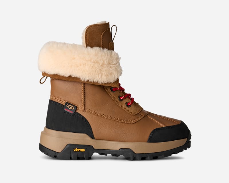 UGG Adirondack Boot XXV for Women in Brown, Size 4, Leather/Polyester/Wool