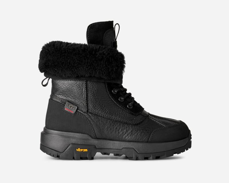 UGG Adirondack Boot XXV for Women in Black, Size 7, Leather/Polyester/Wool