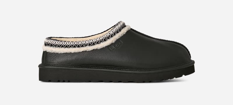 UGG Tasman Noir for Men in Black, Size 7, Leather/Polyester/Wool
