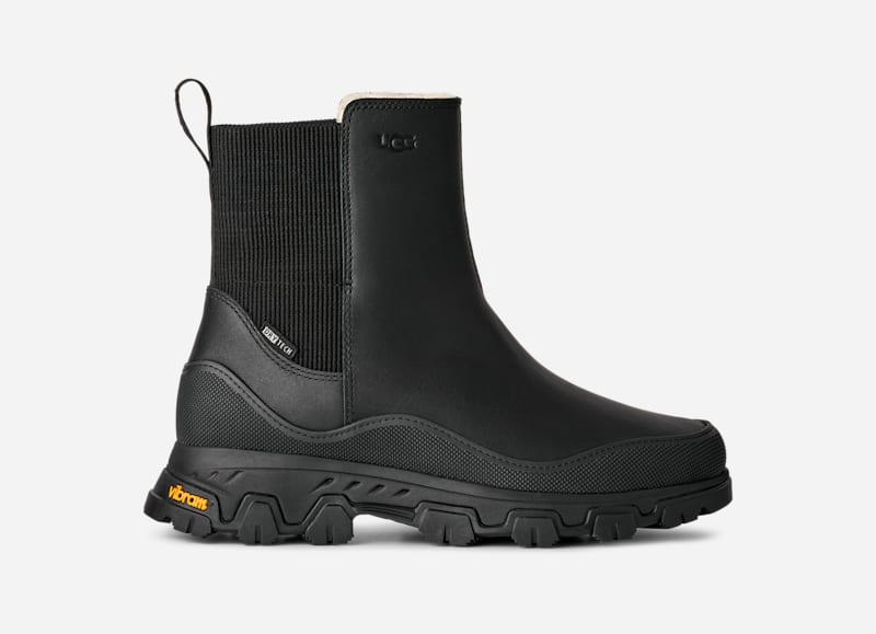 UGG MetroTrek Chelsea Boot for Women in Black, Size 8, Leather/Wool