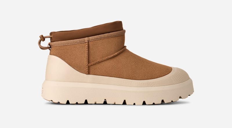 UGG Classic Ultra Mini Weather Hybrid-laars in Brown, Maat 39.5, Suede
