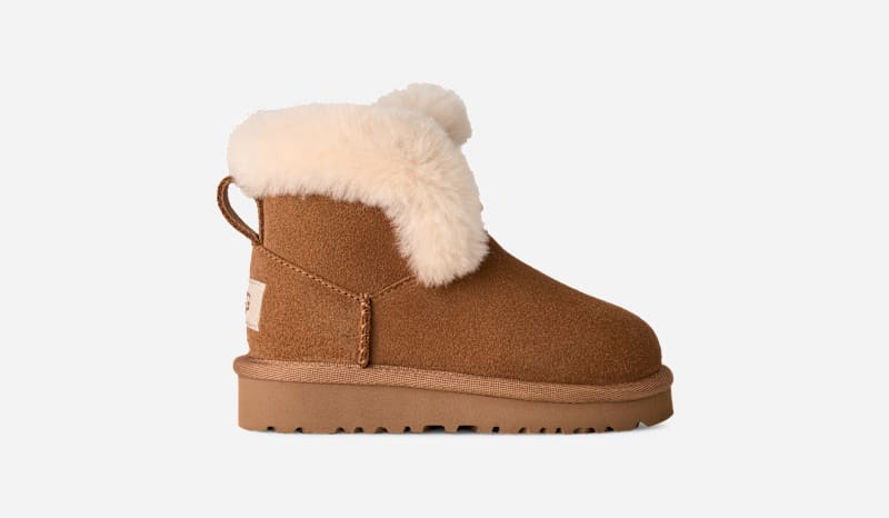 UGG Toddlers' Classic Mini Posy Boot in Brown, Size 22 | Suede