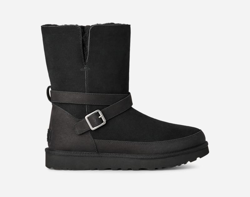 UGG Women's Classic Short Bellina Belted Boot in , Size 38