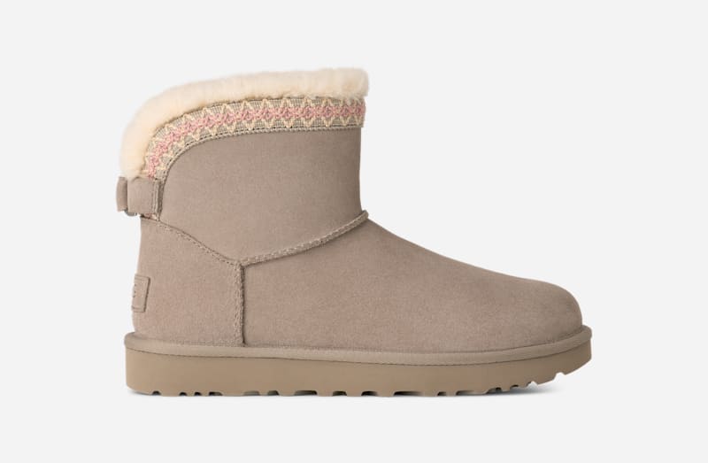 UGG Classic Mini Taslyn Boot in Cobble Grey, Maat 40, Suede