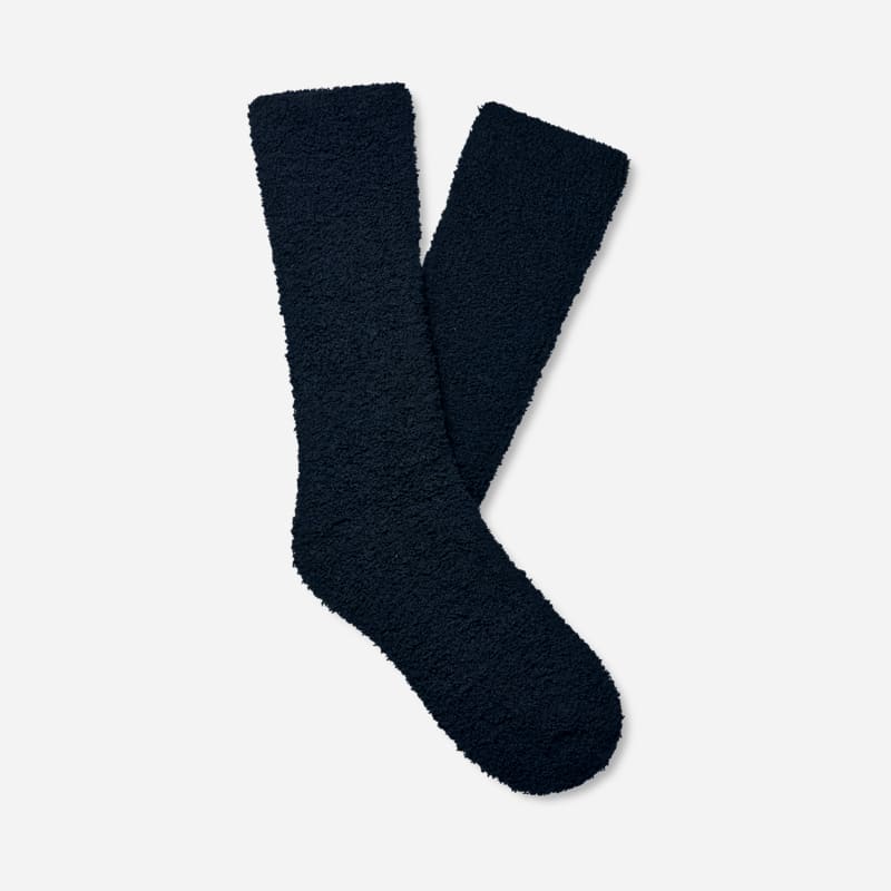 UGG Fincher Ultra Cozy Crew Sock for Men in Blue, Size OS, Polyester Blend/Recycled Materials