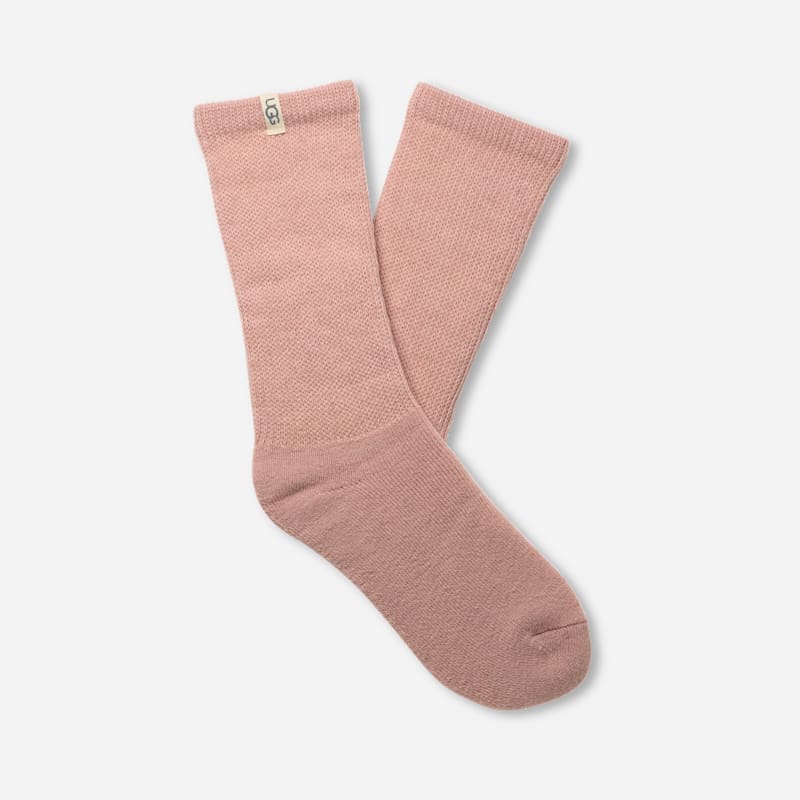 UGG Shealy Cozy Crew Sock for Women in Pink, Size OS, Acrylic Blend/Polyester/Wool