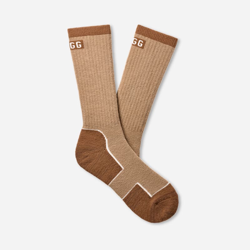 UGG Lockhart Winter Boot Sock for Men in Brown, Size OS, Wool Blend/Polyester