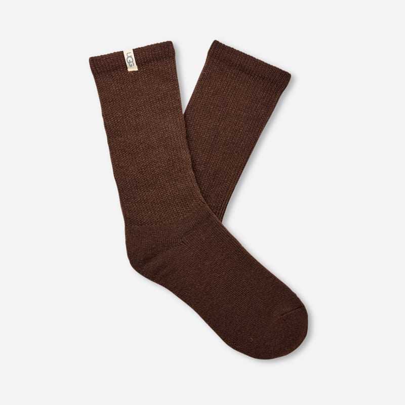 UGG Shealy Cozy Crew Sock for Women in Cola, Size OS, Acrylic Blend/Polyester/Wool