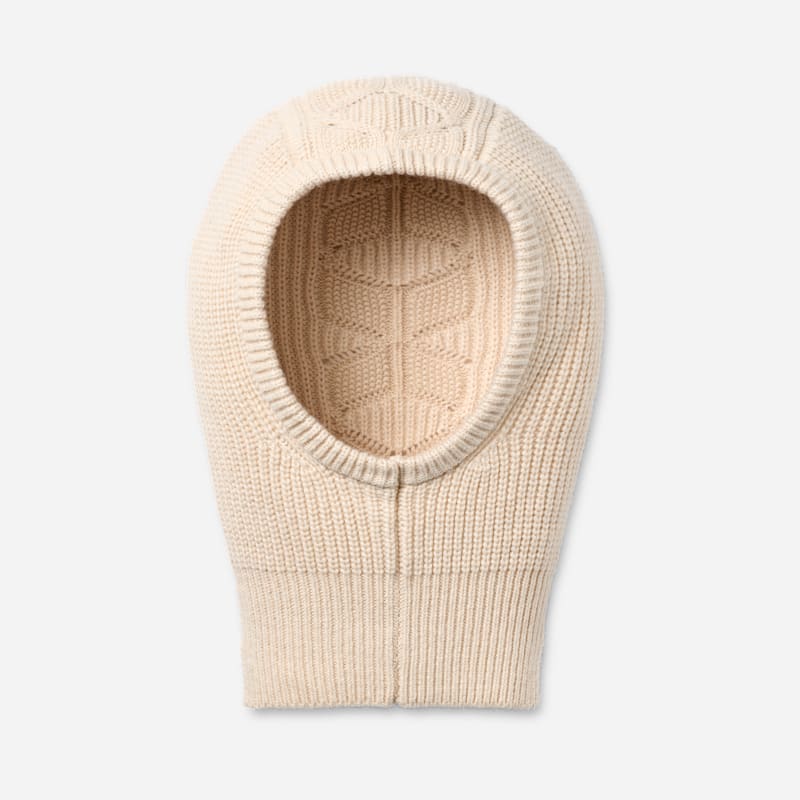 UGG Cable Balaclava for Women in White, Size OS, Nylon/Leather/Wool