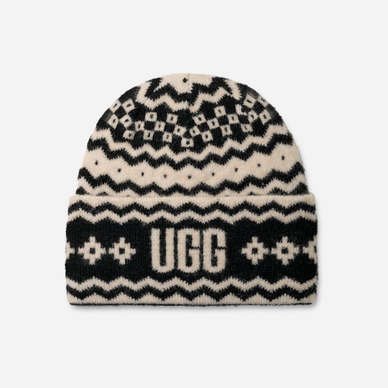 UGG Chunky Isle Beanie for Women in Black, Size OS, Acrylic Blend/Wool