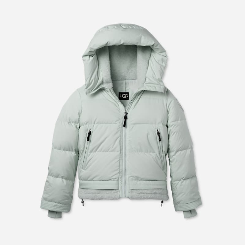 UGG Metropeak Down Puffer Jacket for Women in Reef Blue, Size Large, Polyester