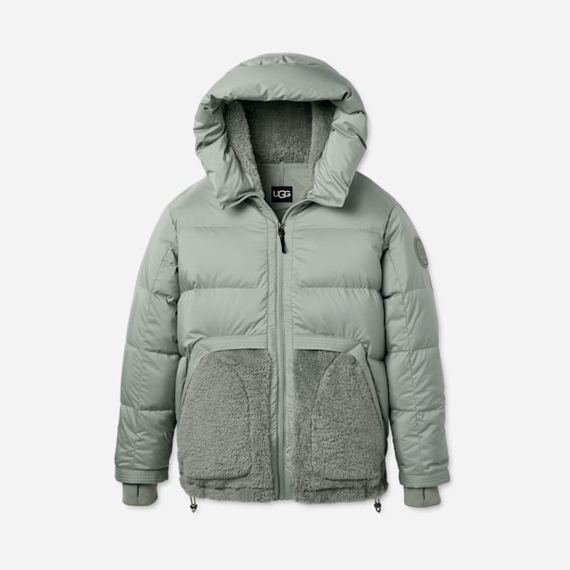 UGG® Men's MetroPeak Down Puffer Jacket Polyester in Grey Mist, Size XS