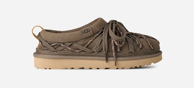 UGG Tasman Lace for Women in Dried Oregano, Size 4, Suede/Polyester/Wool