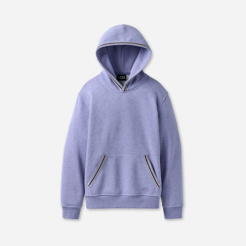 UGG Tasman Hoodie for Men in Dusted Iris Heather, Size Small, Cotton Blend/Recycled Materials/Polyester
