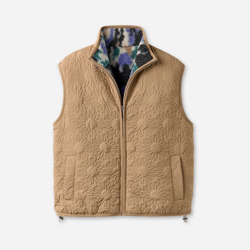 UGG Sun Splatter Reversible Vest for Men in Betta Multi, Size ALL GENDER L, Polyester/Cotton